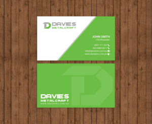 Business Card Design by chandrayaan.creative for Davies Metalcraft | Design: #13988034