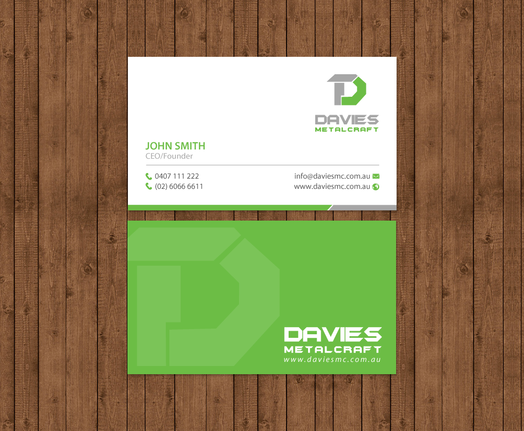 Business Card Design by chandrayaan.creative for Davies Metalcraft | Design #13988062