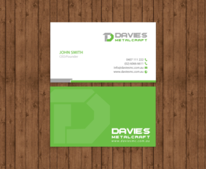 Business Card Design by chandrayaan.creative for Davies Metalcraft | Design: #13988064