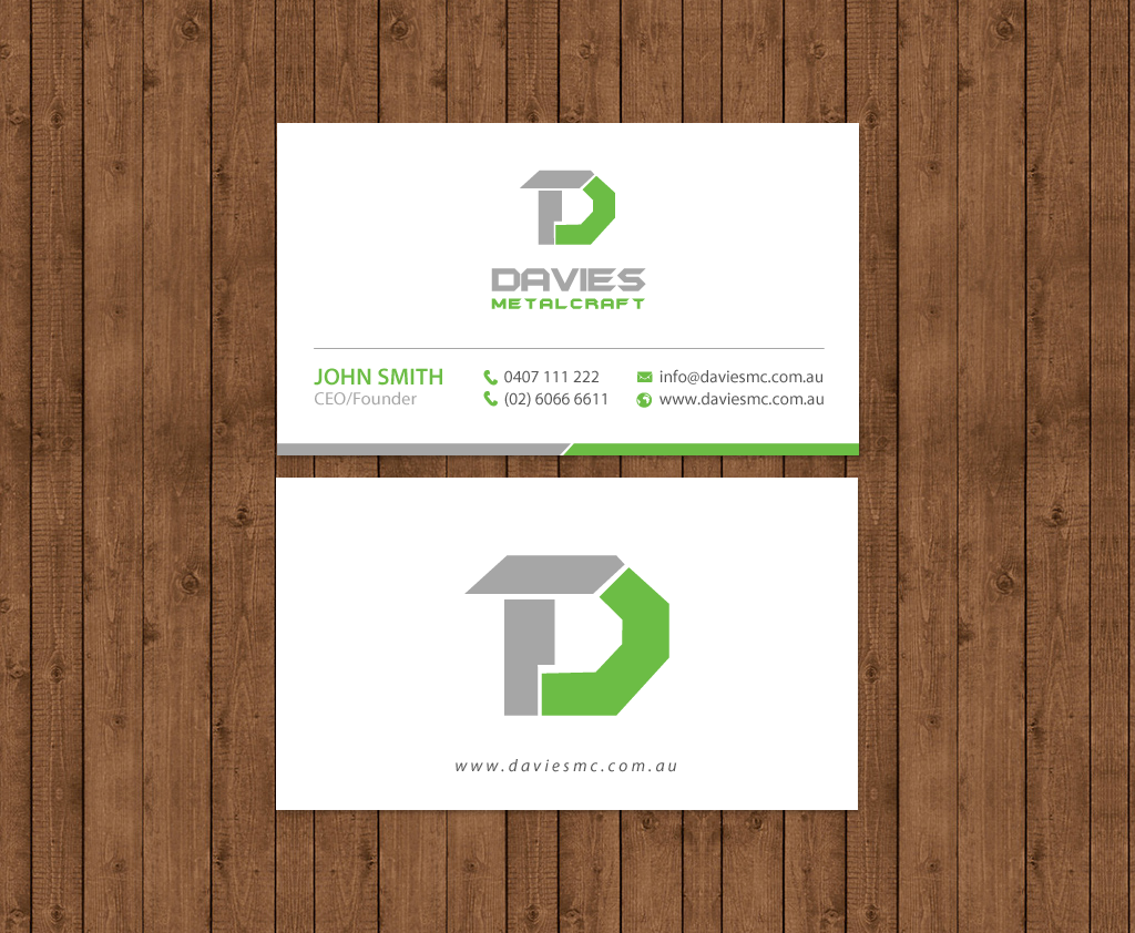 Business Card Design by chandrayaan.creative for Davies Metalcraft | Design #13988065