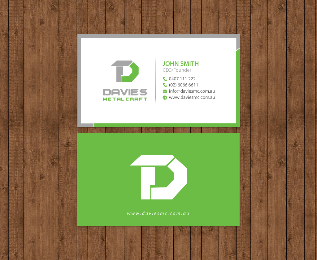 Business Card Design by chandrayaan.creative for Davies Metalcraft | Design #13988066