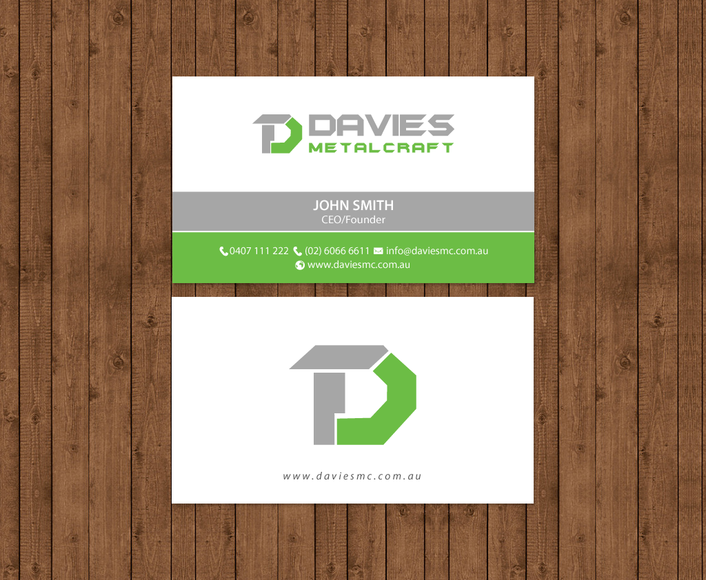 Business Card Design by chandrayaan.creative for Davies Metalcraft | Design #13988723