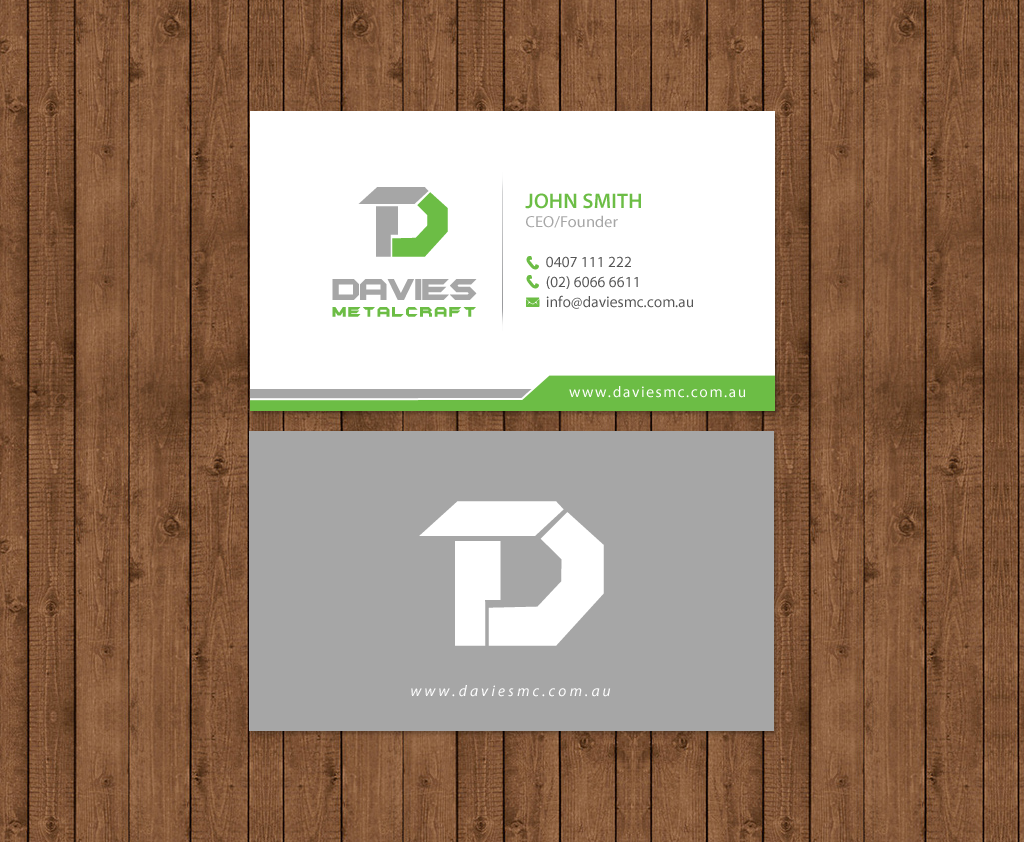 Business Card Design by chandrayaan.creative for Davies Metalcraft | Design #13988724