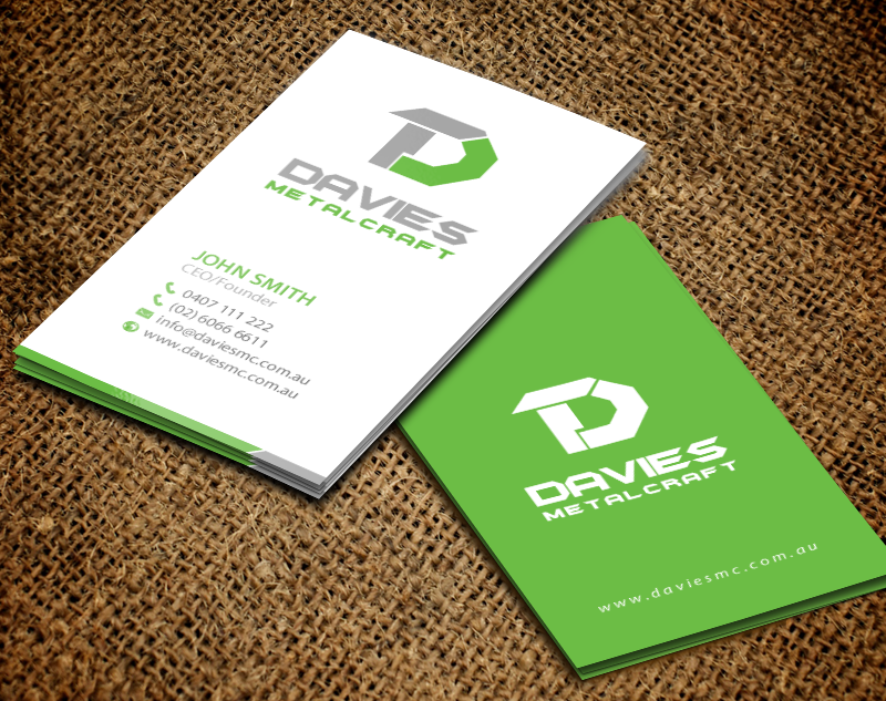 Diseño de Tarjeta de Presentación por chandrayaan.creative para Davies Metalcraft | Diseño #13988772