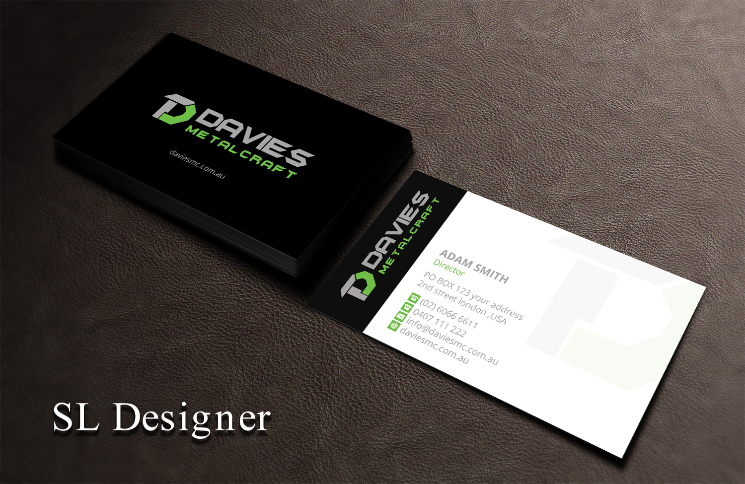 Visitenkarten-Design von SL Designer für Davies Metalcraft | Design #13958621
