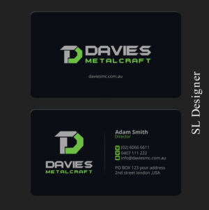 Visitenkarten-Design von SL Designer für Davies Metalcraft | Design: #13958622