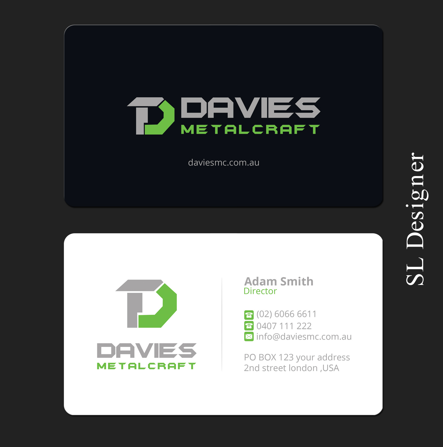 Business Card Design by SL Designer for Davies Metalcraft | Design #13958628
