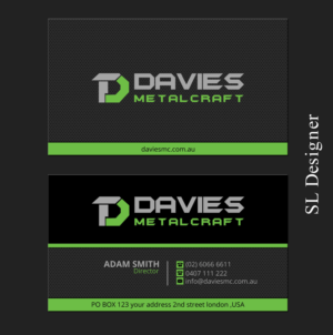 Business Card Design by SL Designer for Davies Metalcraft | Design: #13958630