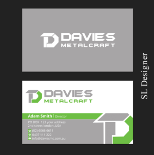 Business Card Design by SL Designer for Davies Metalcraft | Design: #13959069