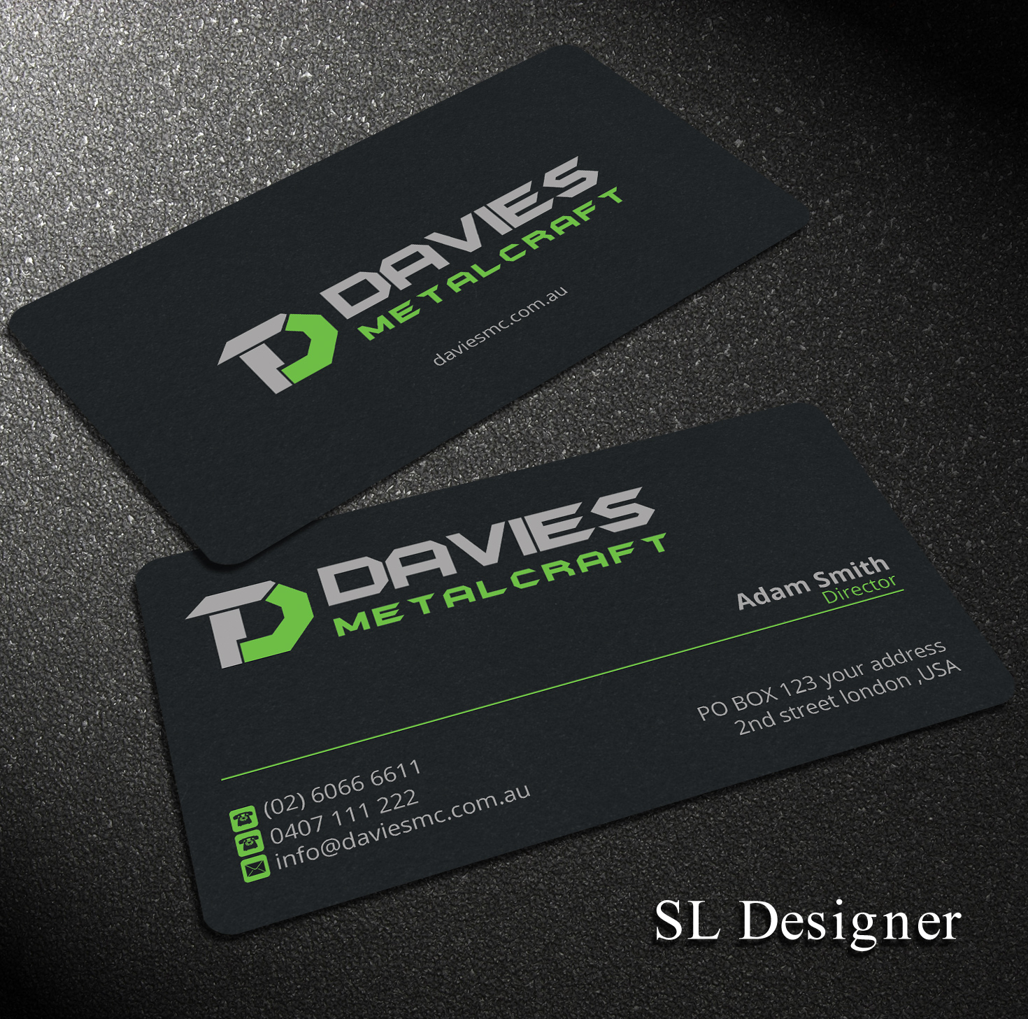 Visitenkarten-Design von SL Designer für Davies Metalcraft | Design #13959185