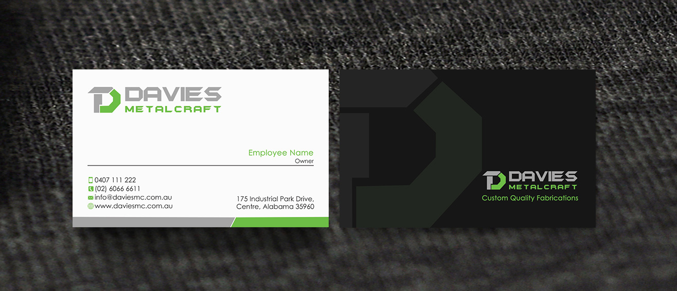 Business Card Design by Designs 2019 for Davies Metalcraft | Design #13960618