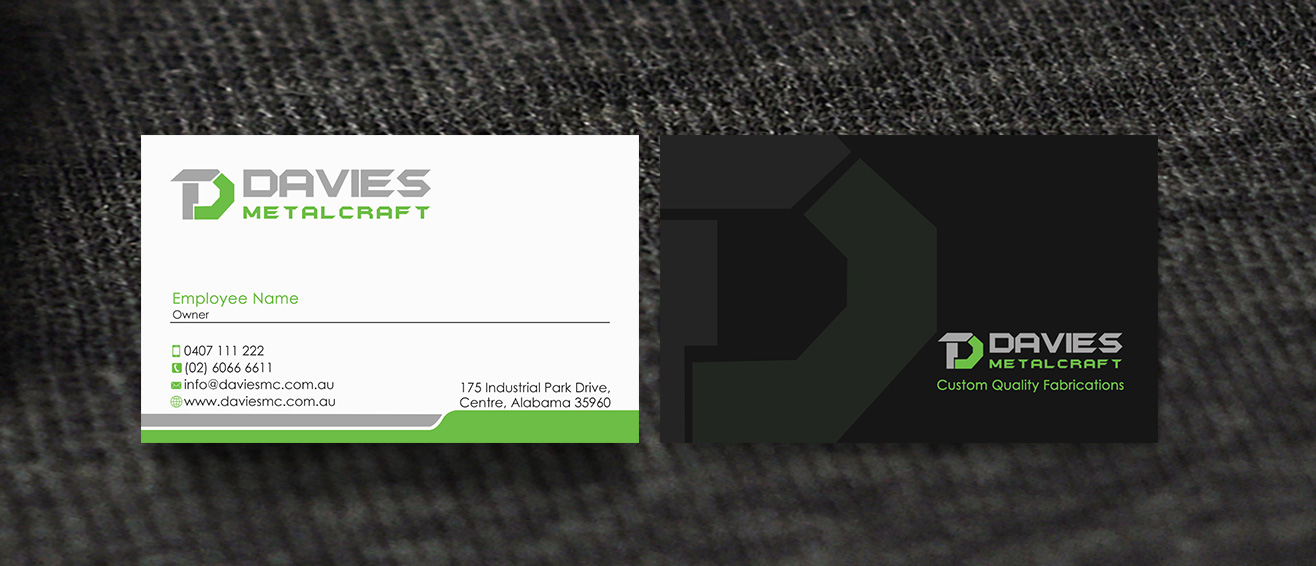 Business Card Design by Designs 2019 for Davies Metalcraft | Design #13960619