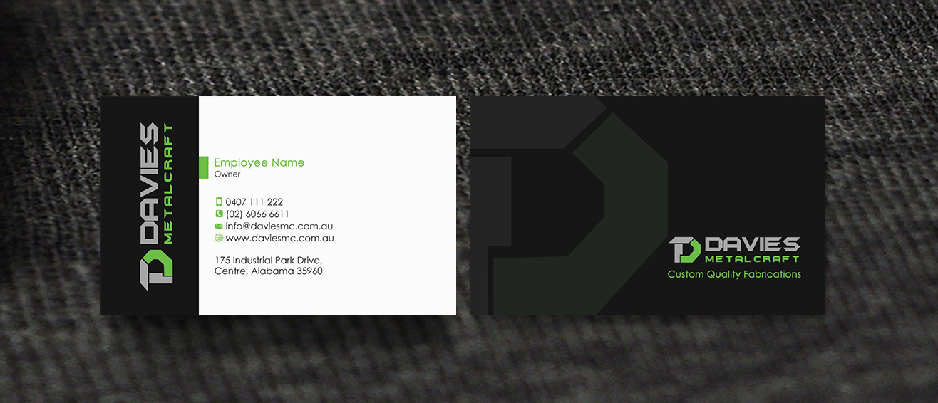 Business Card Design by Designs 2019 for Davies Metalcraft | Design #13960620