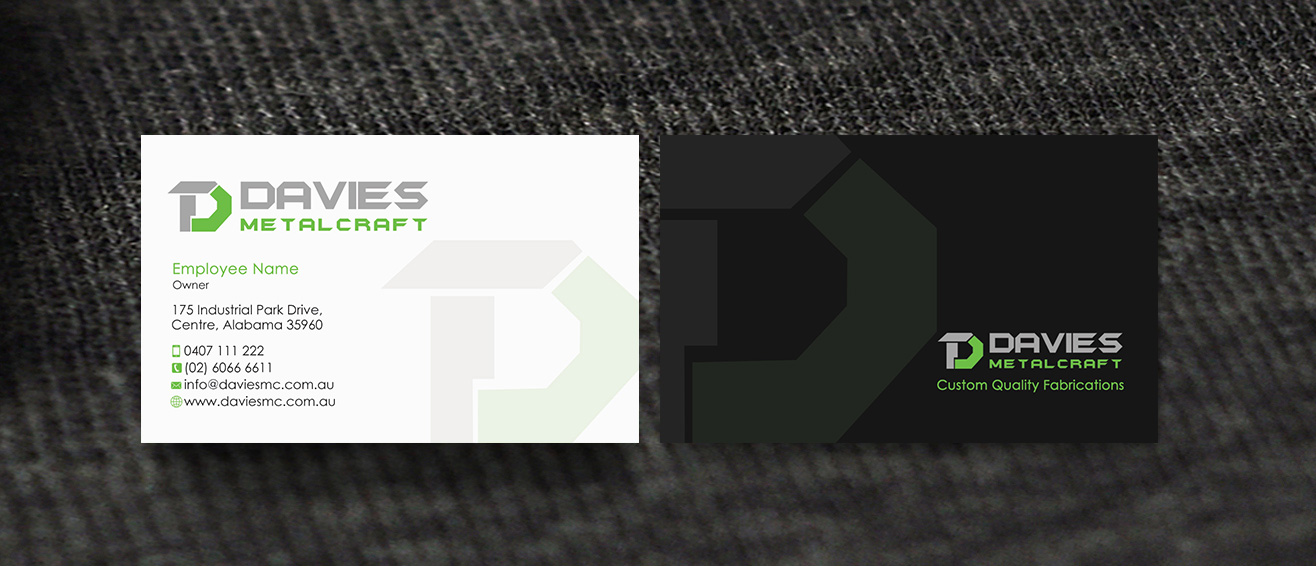 Business Card Design by Designs 2019 for Davies Metalcraft | Design #13960621