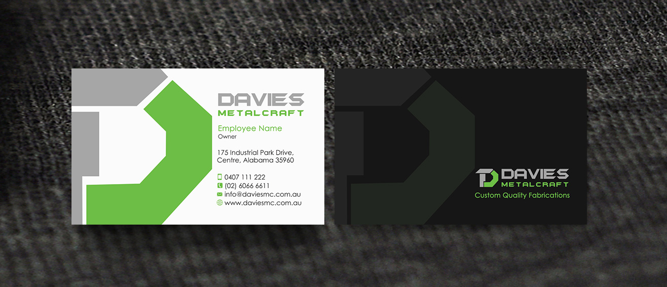 Business Card Design by Designs 2019 for Davies Metalcraft | Design #13960622
