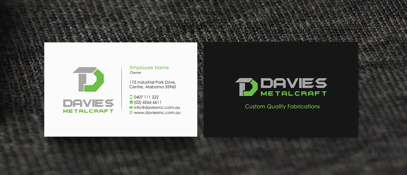 Business Card Design by Designs 2019 for Davies Metalcraft | Design #13961047