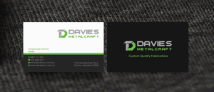 Business Card Design by Designs 2019 for Davies Metalcraft | Design: #13961048