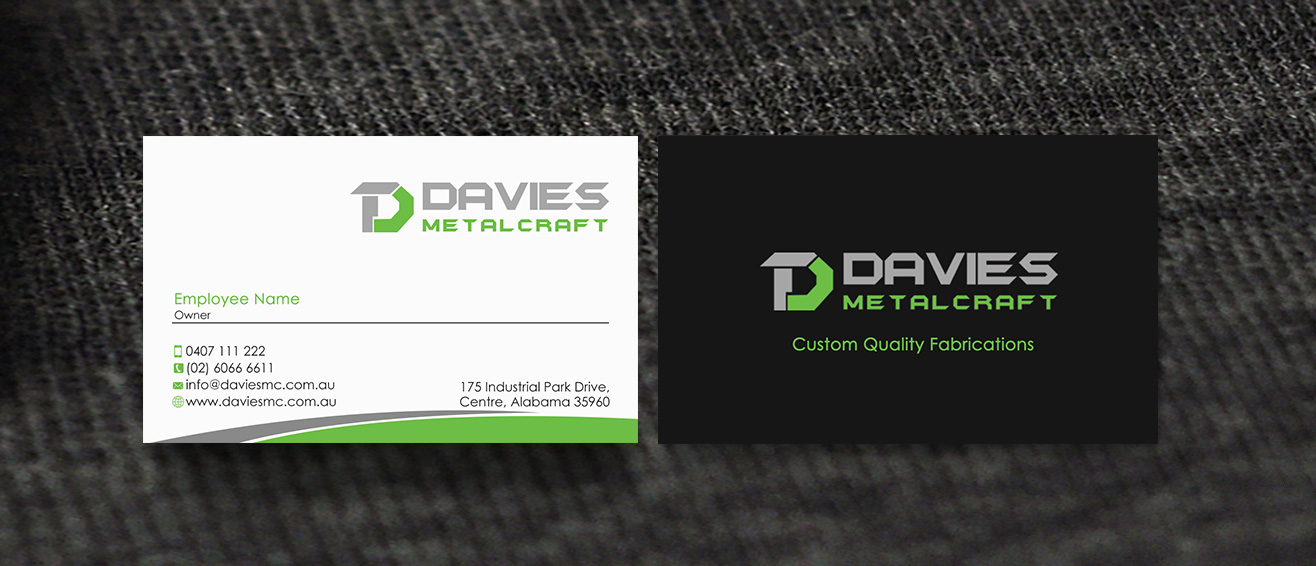 Business Card Design by Designs 2019 for Davies Metalcraft | Design #13961050