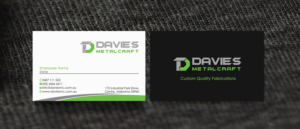 Business Card Design by Designs 2019 for Davies Metalcraft | Design: #13961050