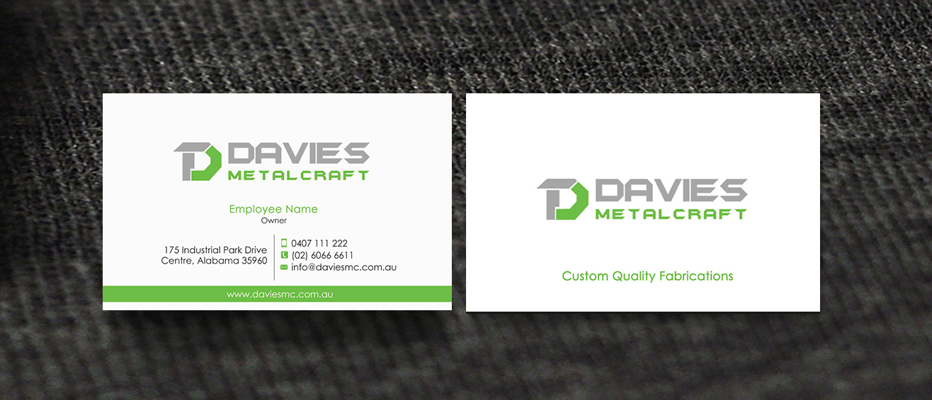 Business Card Design by Designs 2019 for Davies Metalcraft | Design #13962360