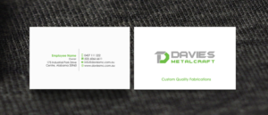 Business Card Design by Designs 2019 for Davies Metalcraft | Design: #13962361
