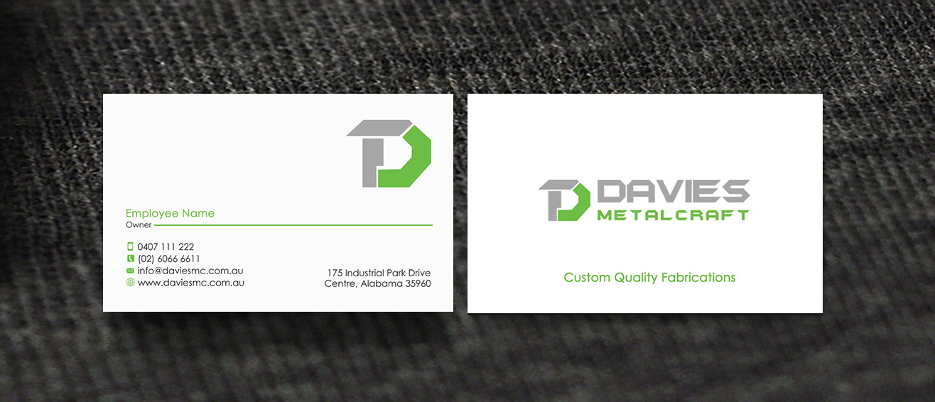 Business Card Design by Designs 2019 for Davies Metalcraft | Design #13962363
