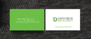 Business Card Design by Designs 2019 for Davies Metalcraft | Design: #13973390