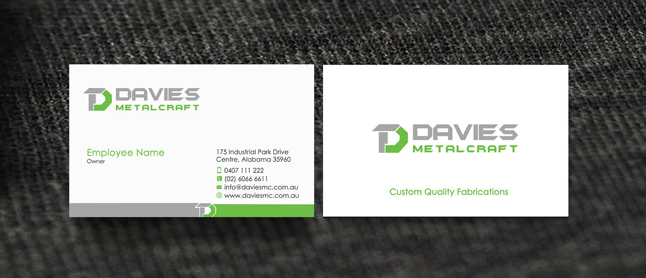 Business Card Design by Designs 2019 for Davies Metalcraft | Design #13973391