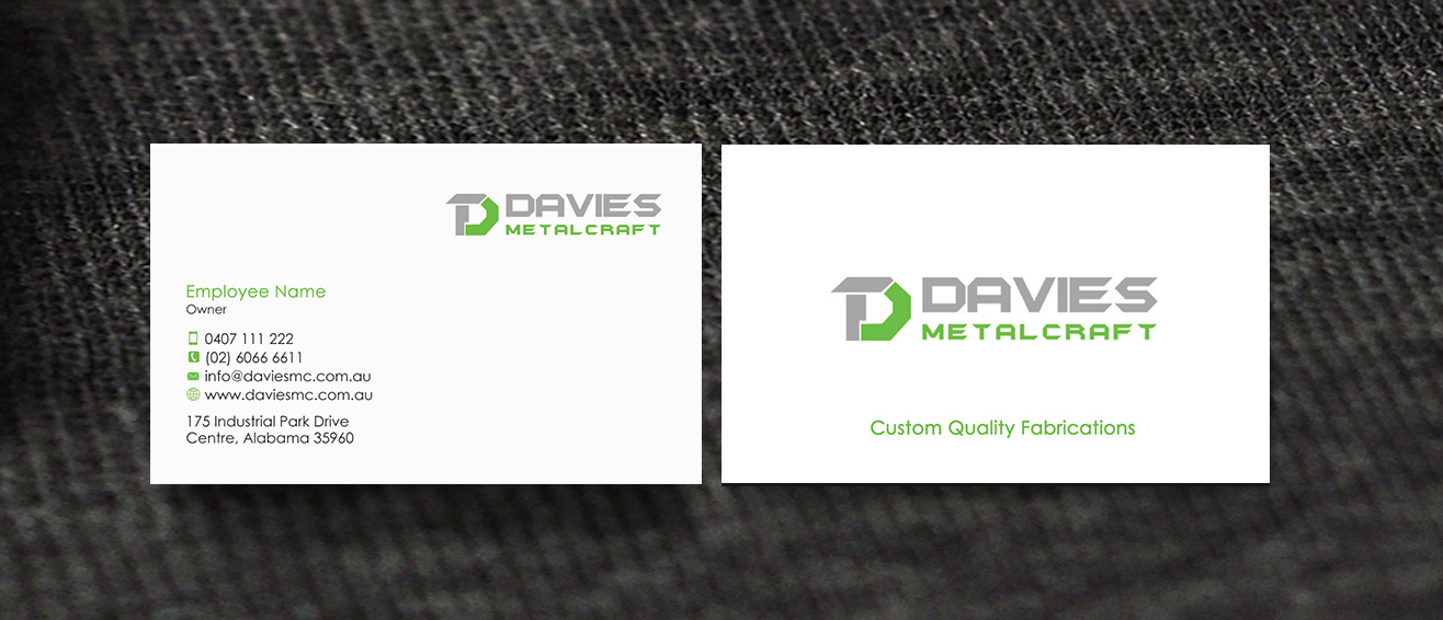 Business Card Design by Designs 2019 for Davies Metalcraft | Design #13973392