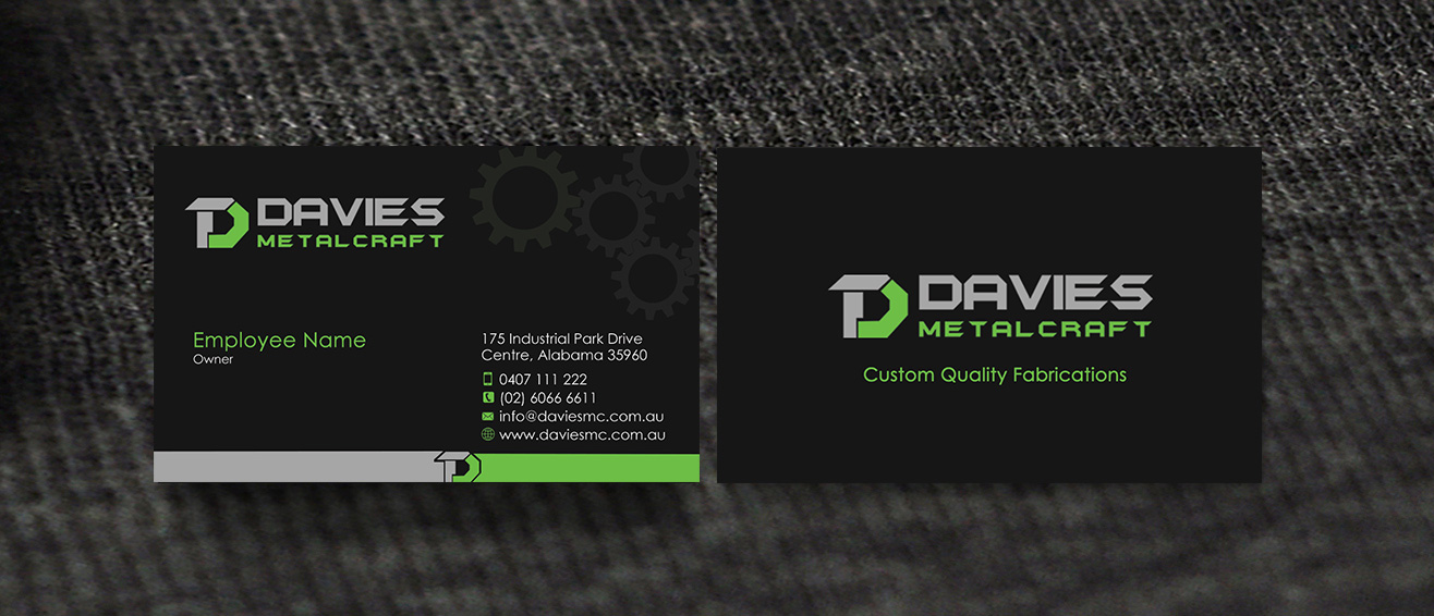 Business Card Design by Designs 2019 for Davies Metalcraft | Design #13974033