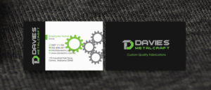 Davies Metalcraft Business Card | Visitenkarten-Design von Designs 2019