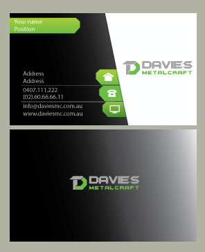 Visitenkarten-Design von ppldsign für Davies Metalcraft | Design #13959148