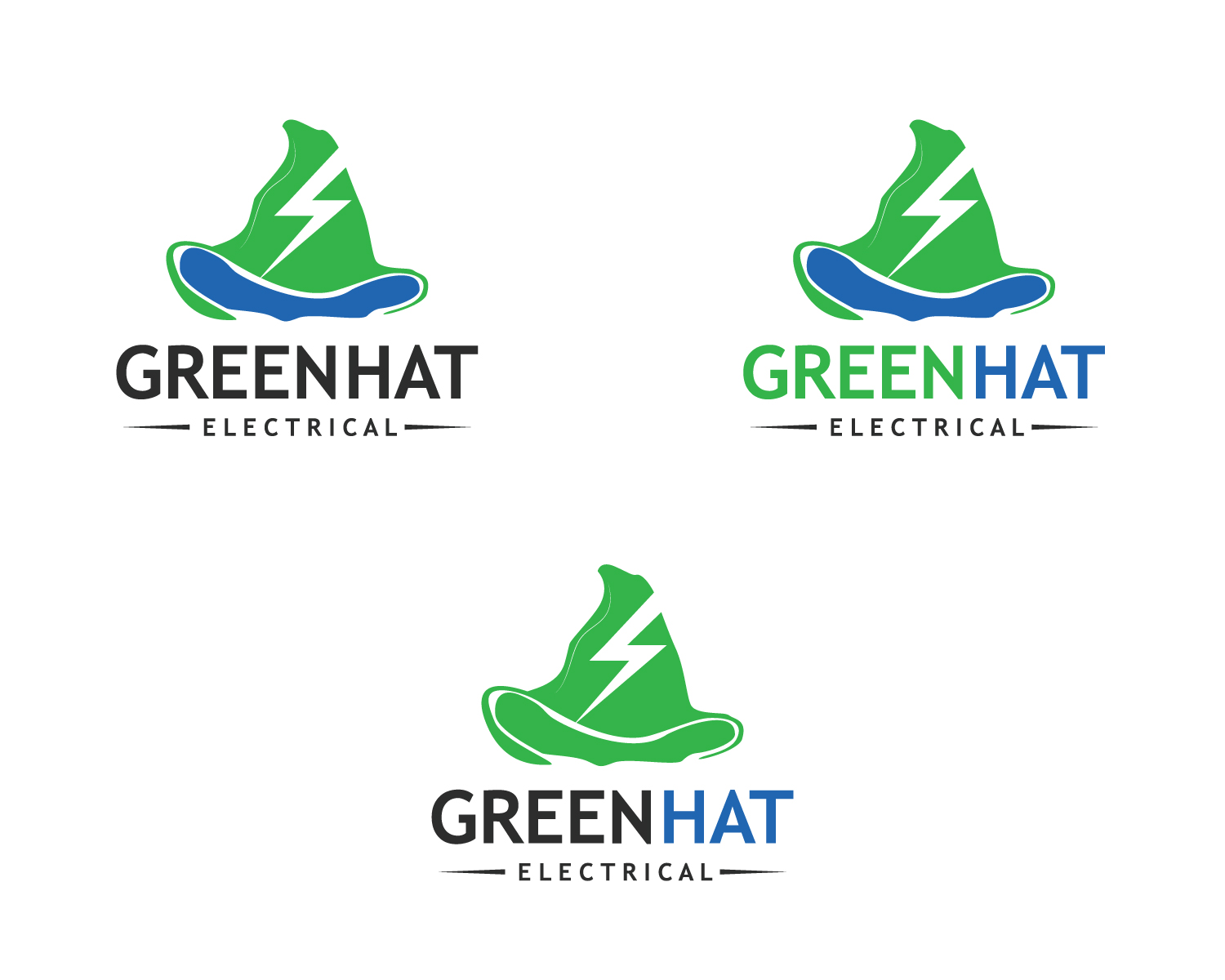 Logo Design by Atec for Green Hat Electrical | Design #14013613
