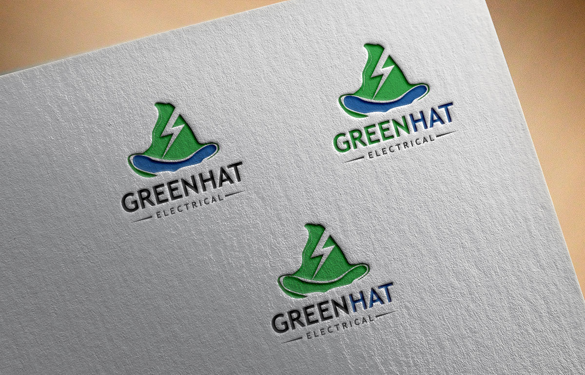 Logo Design by Atec for Green Hat Electrical | Design #14013638