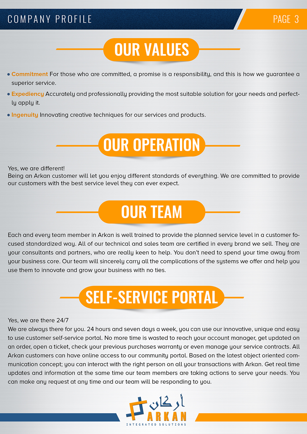 Flyer Design by SAI DESIGNS for Arkan Integrated Solutions | Design #14256828