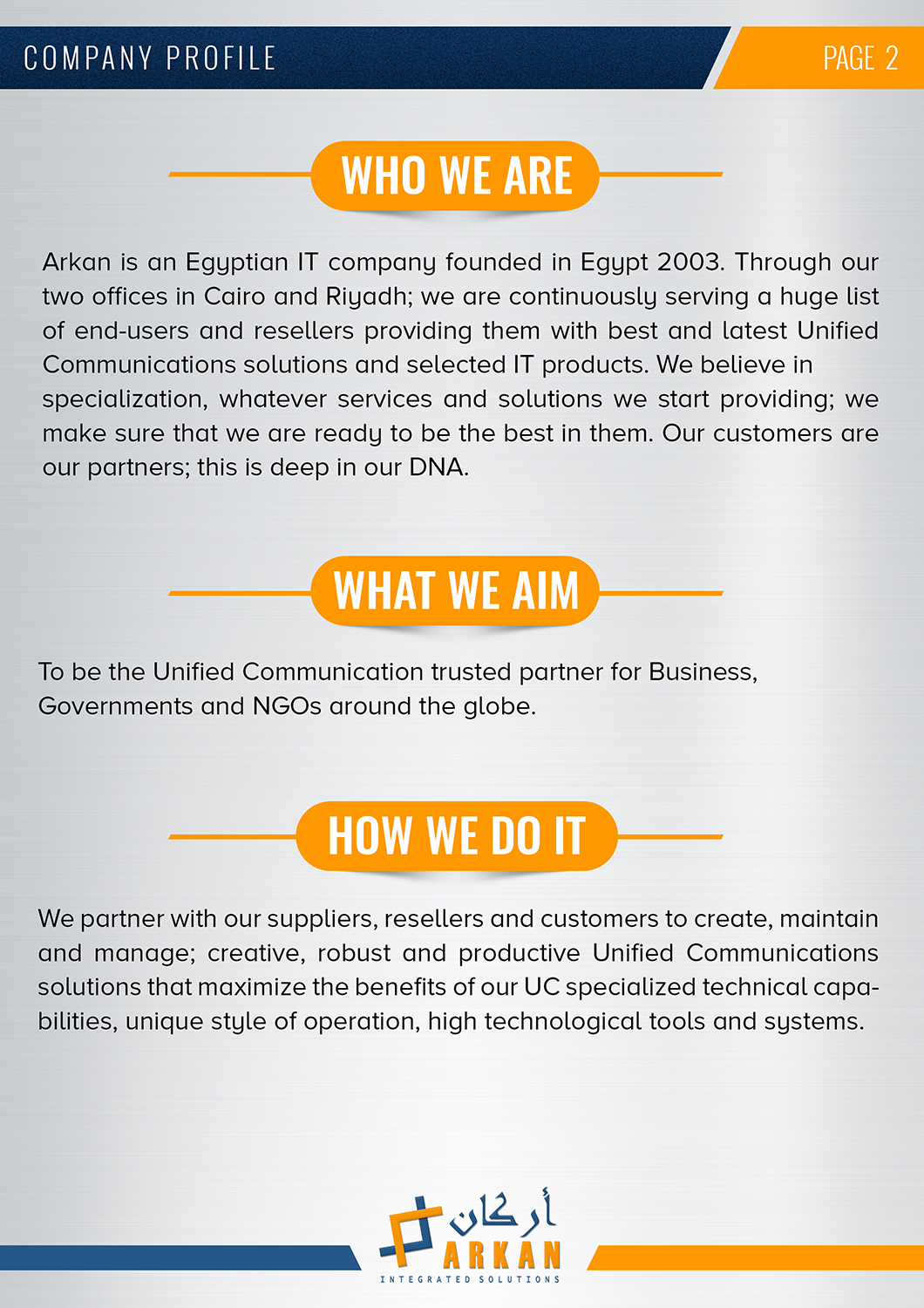 Flyer Design by SAI DESIGNS for Arkan Integrated Solutions | Design #14267472