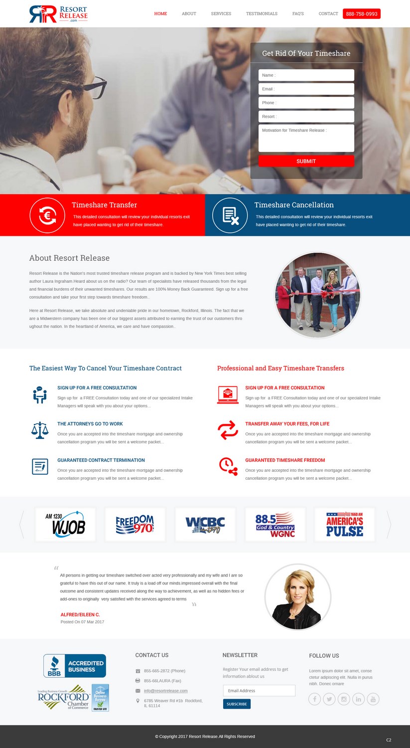 Landing Page Design by pb for ResortRelease.com | Design #13978333