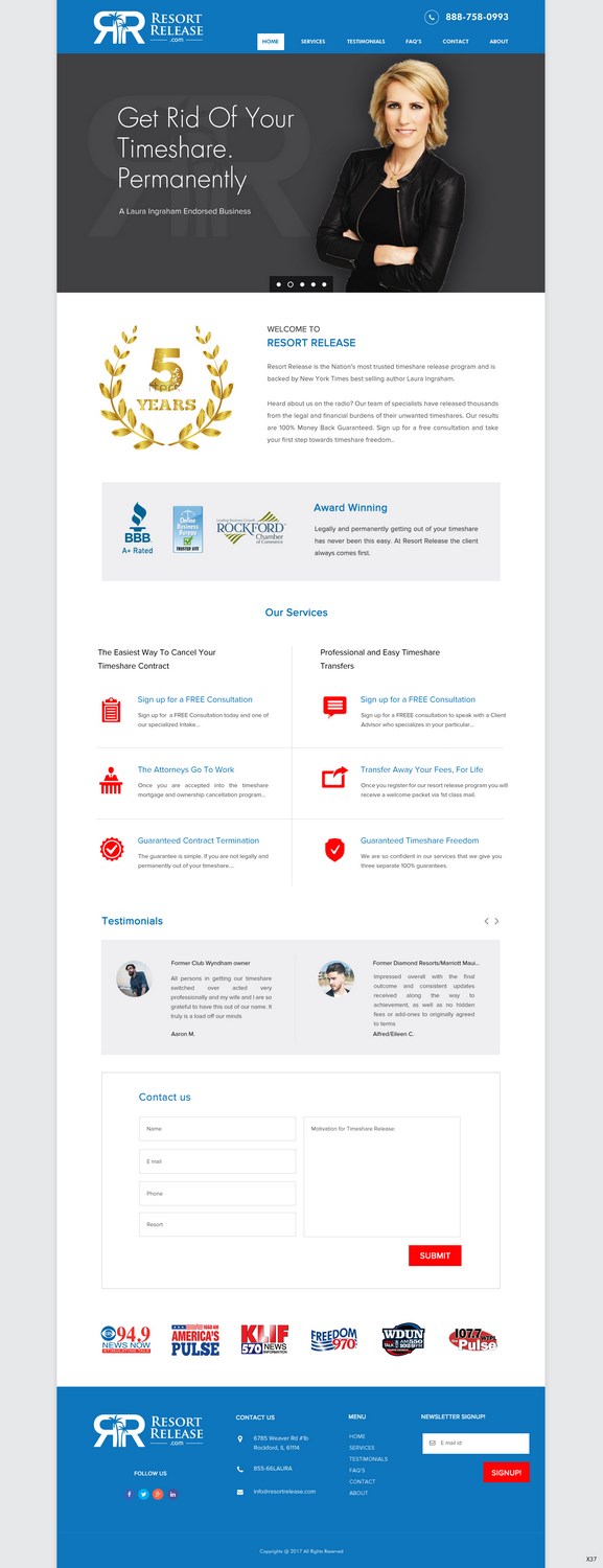 Landing Page Design by pb for ResortRelease.com | Design #13978334