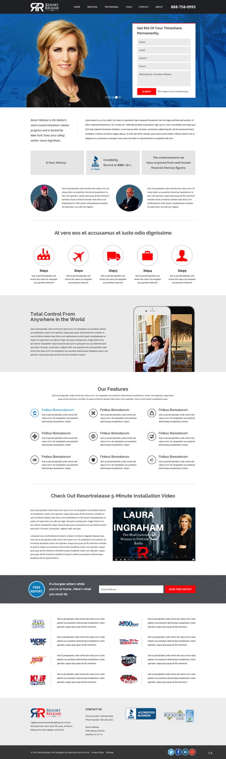 Landing Page Design by pb for ResortRelease.com | Design #13978337