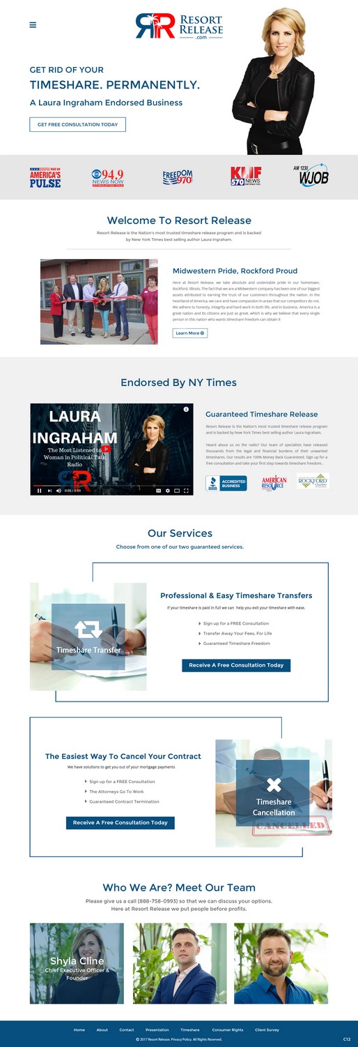 Landing Page Design by pb for ResortRelease.com | Design #13978759