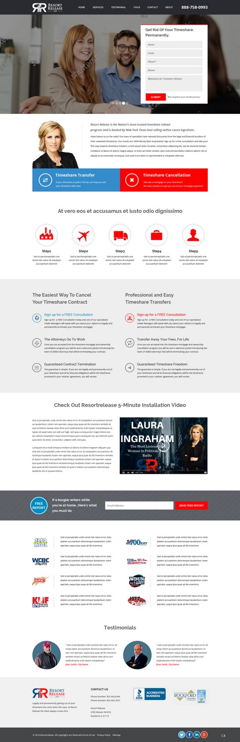 Landing Page Design by pb for ResortRelease.com | Design #13978760