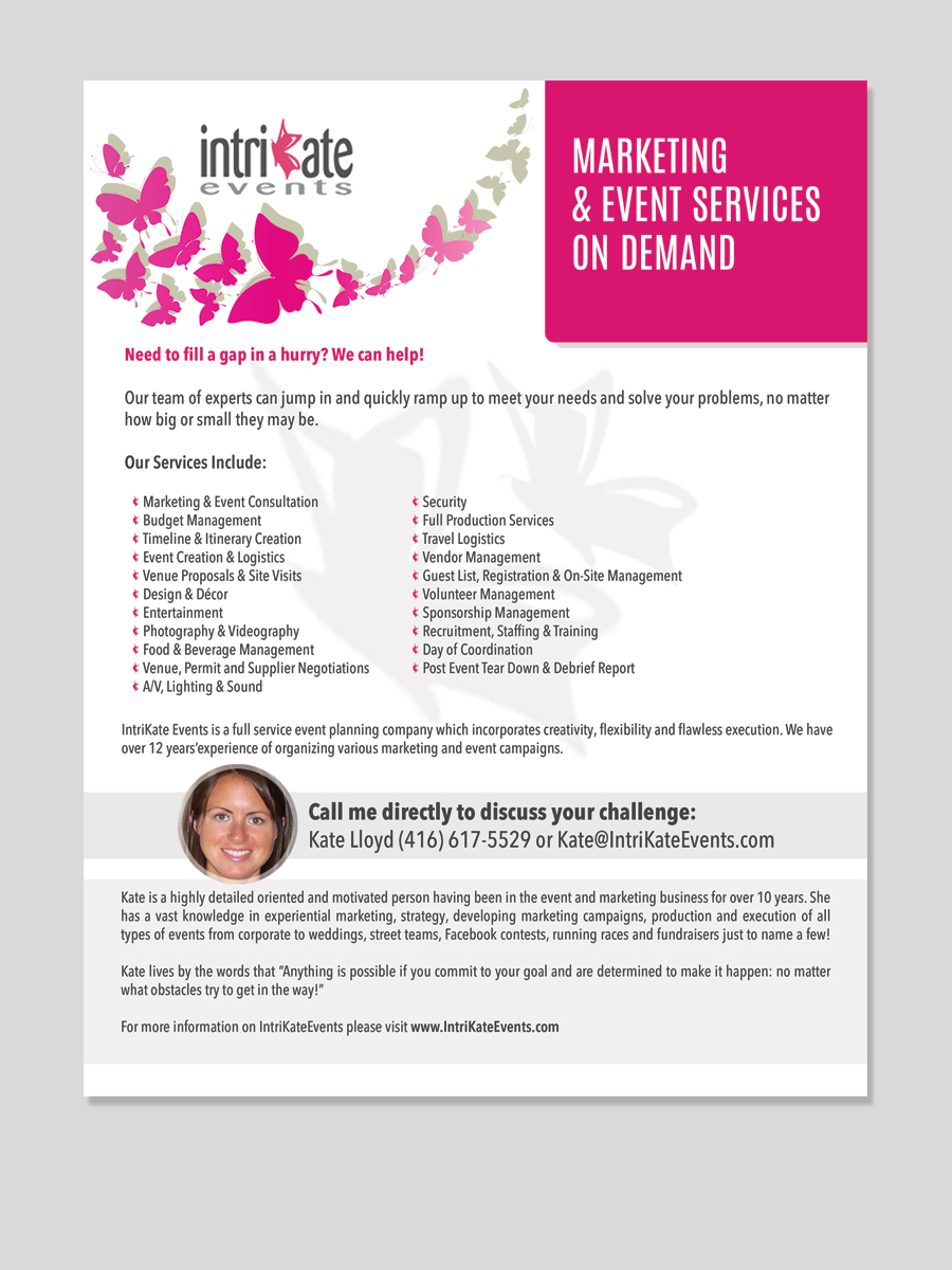 Flyer Design by LeonFX for IntrIKate Events Inc. | Design #14018179