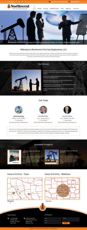 Web Design par harmi_199 pour Northwest Oil & Gas Exploration, LLC | Design : #14038763