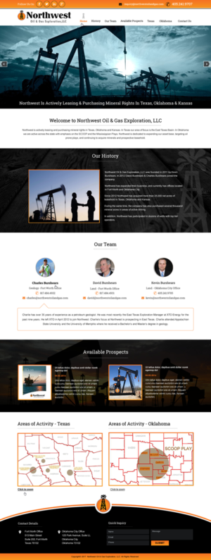 Web Design par harmi_199 pour Northwest Oil & Gas Exploration, LLC | Design : #14038764