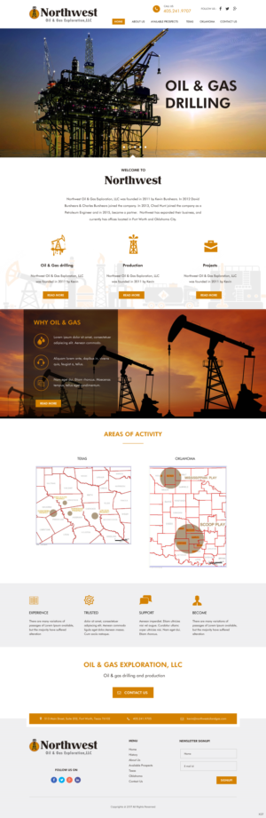 Web Design par pb pour Northwest Oil & Gas Exploration, LLC | Design : #13993961