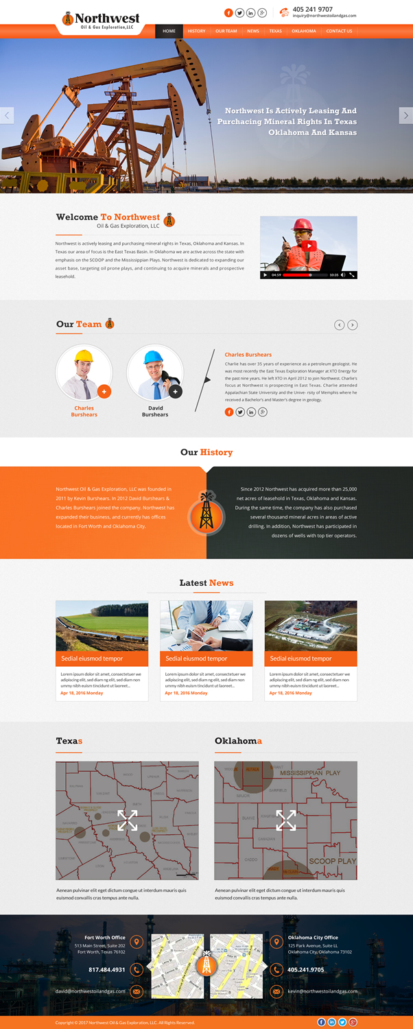 Web Design by Sbss for Northwest Oil & Gas Exploration, LLC | Design #14067046