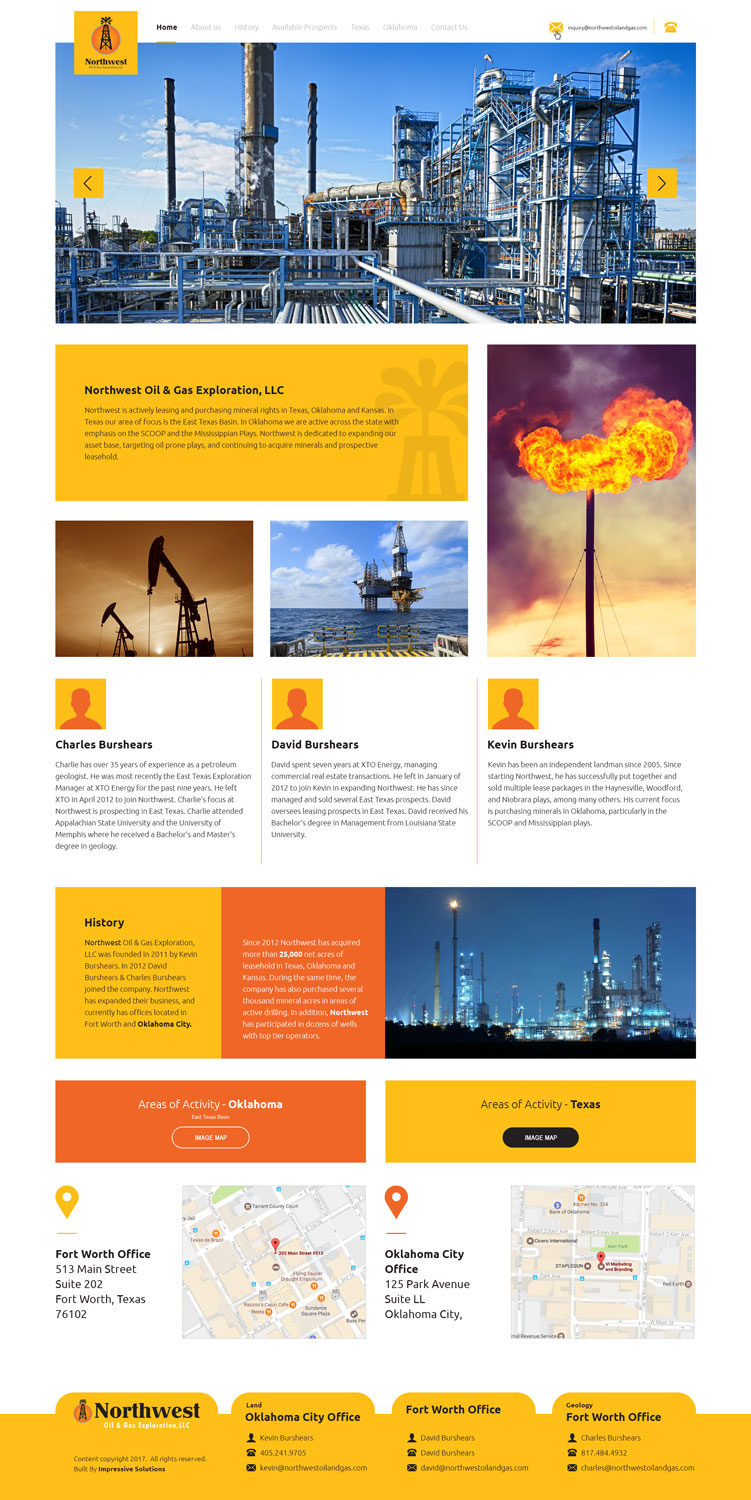 Web Design by Impressive Sol for Northwest Oil & Gas Exploration, LLC | Design #13995710