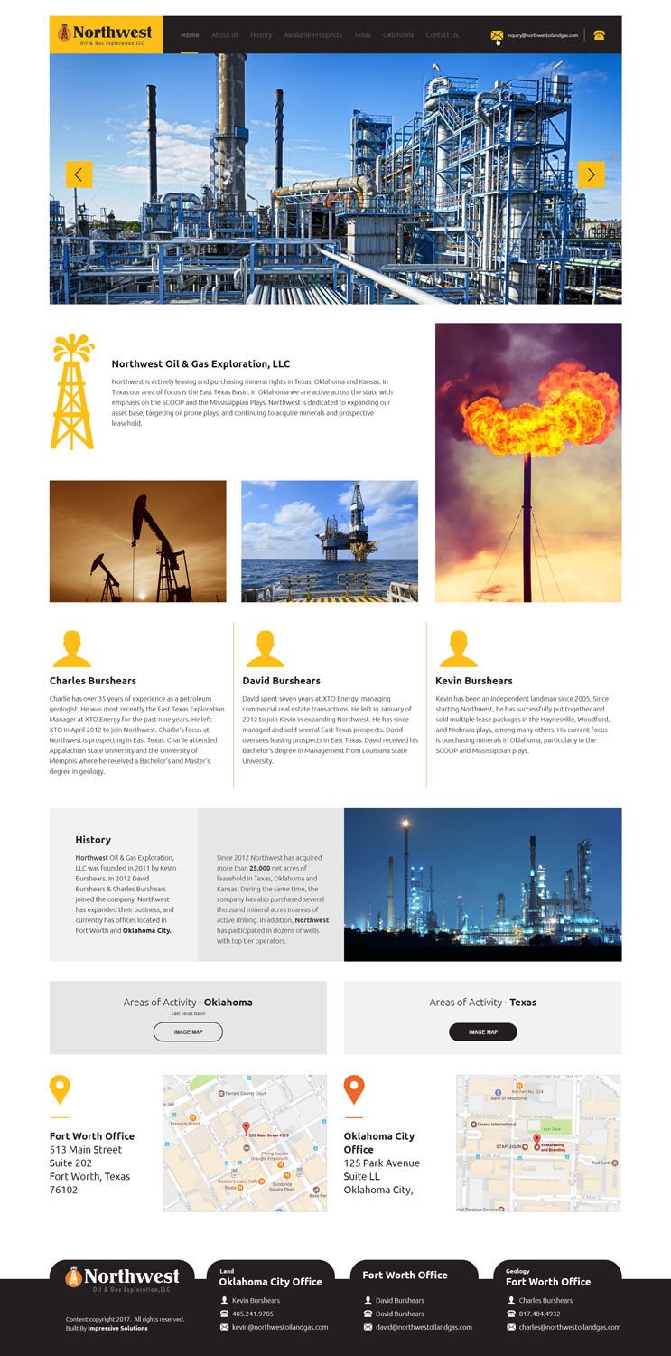 Web-Design von Impressive Solutions für Northwest Oil & Gas Exploration, LLC | Design #13995711