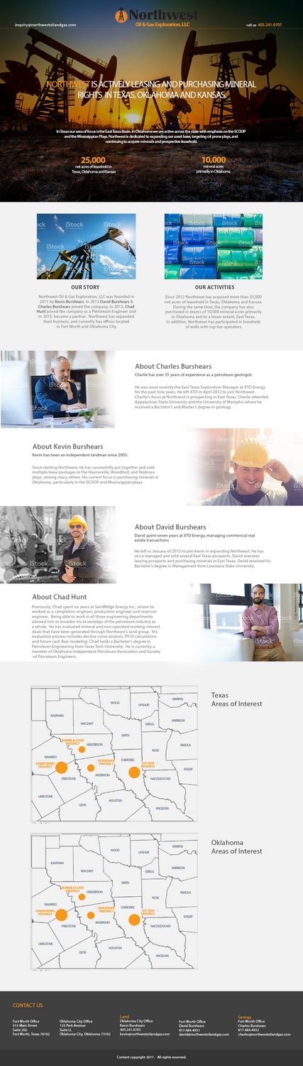 Web Design by acavuk for Northwest Oil & Gas Exploration, LLC | Design #14057449