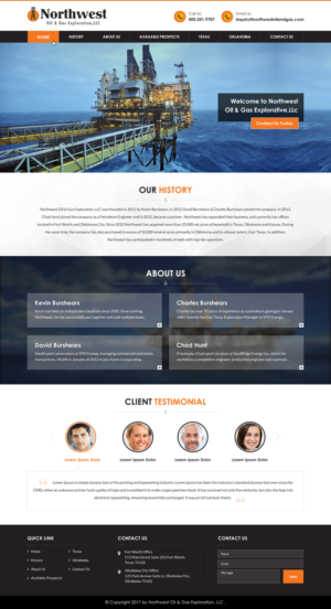 Diseño Web por jdv para Northwest Oil & Gas Exploration, LLC | Diseño: #13979797